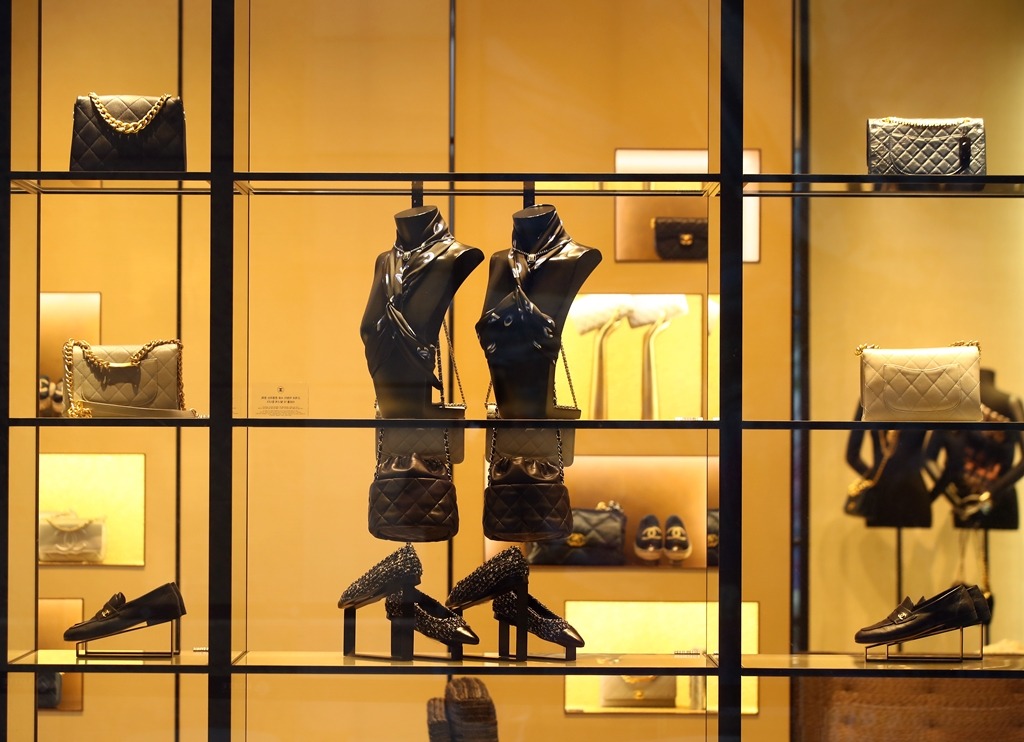 SINGAPORE - MAR 3, 2020: Interior Of Louis Vuitton Fashion House